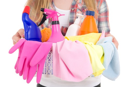 Professional deep cleaning work in an East London apartment