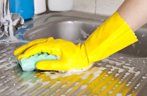 Cleaning a hard floor in an E3 property with access considerations