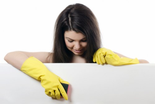 Local commercial carpet cleaning team preparing equipment in E3